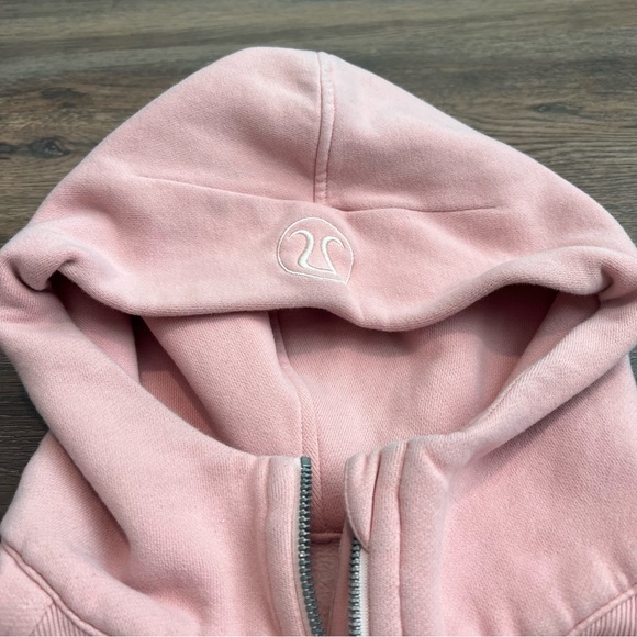 Lululemon Scuba Oversized Half-Zip Hoodie Pink Peony M/L Light Cotton Terry - Picture 5 of 8
